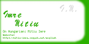 imre mitiu business card